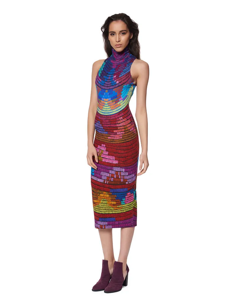 Mara Hoffman Radial Turtleneck Midi Dress